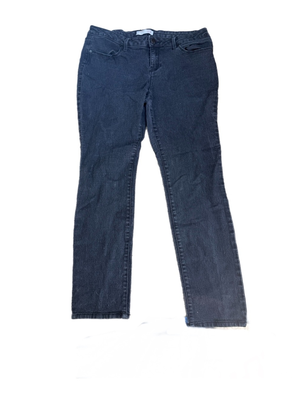 No Boundaries Women's Dark Black Straight-Leg Jeans